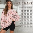 thumbnail image 3 of SCRAWLGOD Horse Floral Print Pink Women Oversized Crewneck Sweatshirt Long Sleeve Pullover Tops Drop Shoulder Casual Oversized Workout Clothes with Pockets, XL, 3 of 7