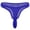 Blue, variant on Men's Sheer Mesh Thongs Solid Color Transparent Backless Breathable Comfort Underwear