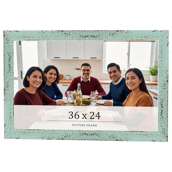 36x24 Frame Green Solid Wood Picture Frame Width 1.125 Inches | Interior Frame Depth 0.5 Inches |
