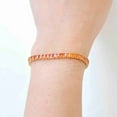 thumbnail image 2 of 14K Orange Sapphire Tennis Bracelet Silver Gold Bridal Jewelry,Bridesmaid Bracelet,Ombre Bracelet Wedding Gift, 2 of 3