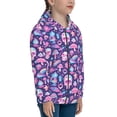 thumbnail image 5 of Picia mushroom rainbow color Skull for Boys Fashion Full-zip Hoodies & Sweatshirts with Kangaroo Pocket,Zip-up Hooded Sweatshirt for Kid, Moisture Wicking & Breathable-Medium, 5 of 6