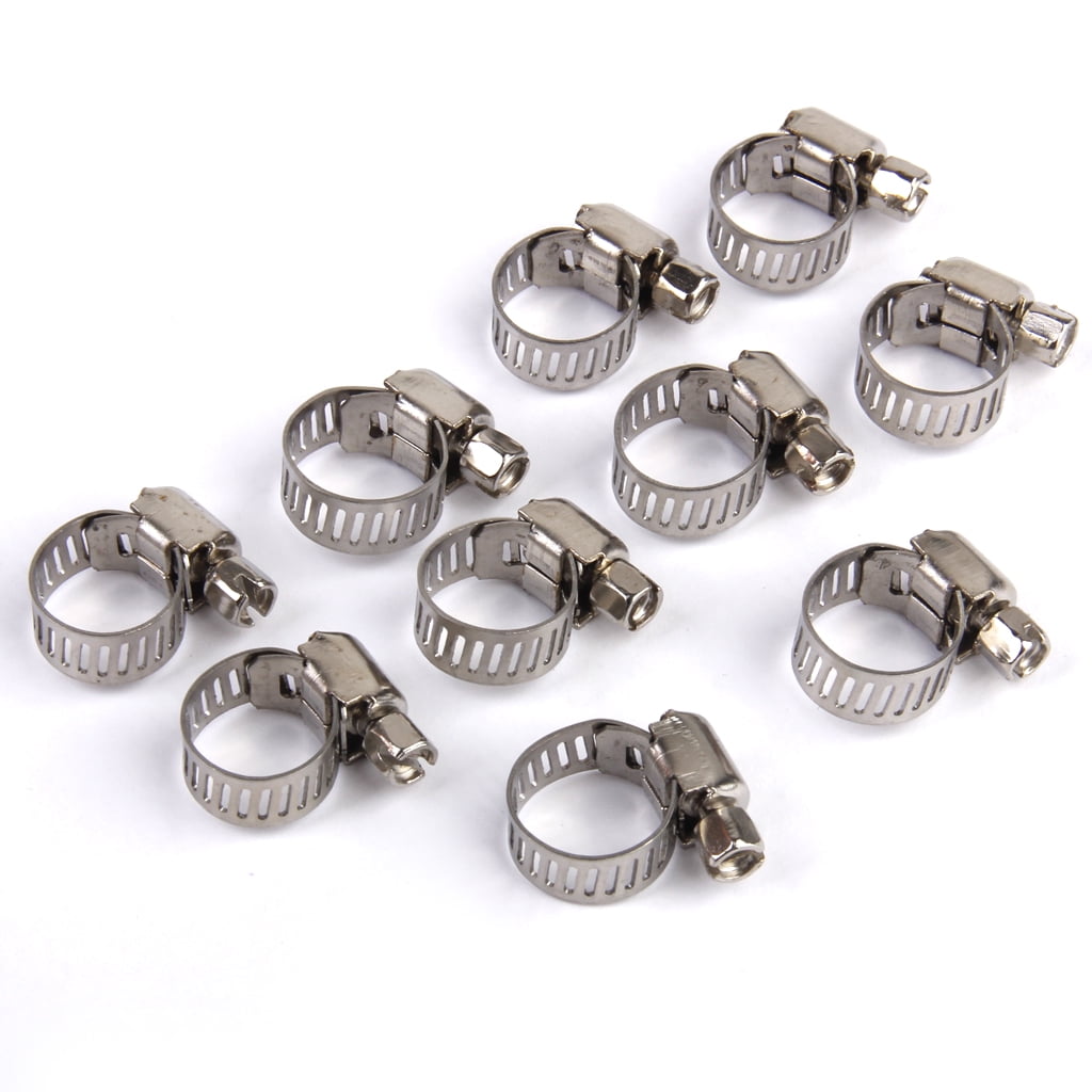 12Pcs Hose Clamps Set with Box Jubilee Clip Tool Fuel Petrol Pipe Clips Kit 