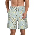 thumbnail image 1 of Fotbe Bees Trajes de Baño Estampados para Hombre, Shorts de Verano de Secado Rápido, Ropa de Playa, Bañadores-Small, 1 of 6