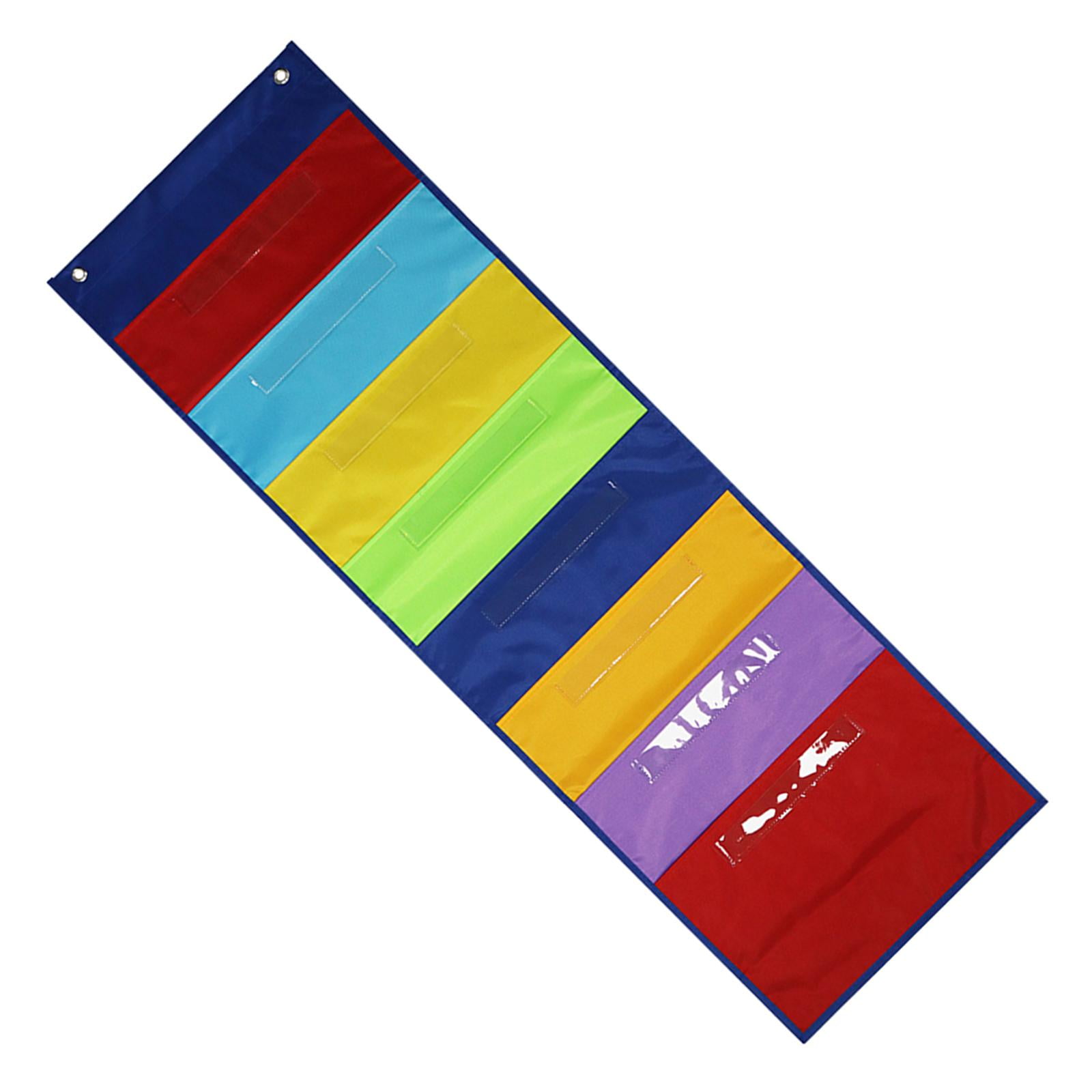 Wall Hanging Pocket Chart Daily Schedule Pocket Chart 8 Pockets File Organizer Multipurpose for
