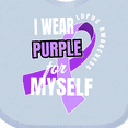 thumbnail image 4 of Inktastic I Wear Purple For Myself Lupus Awareness Boys or Girls Baby Bib, 4 of 4