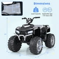 thumbnail image 3 of Gymax Kids Ride-On ATV 24V Battery Powered Electric Vehicle w/ Wireless Connection Music Radio Black, 3 of 9