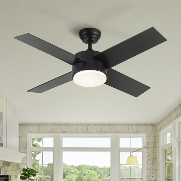 44 inch Intergrated LED Ceiling Fan with Black ABS Blade