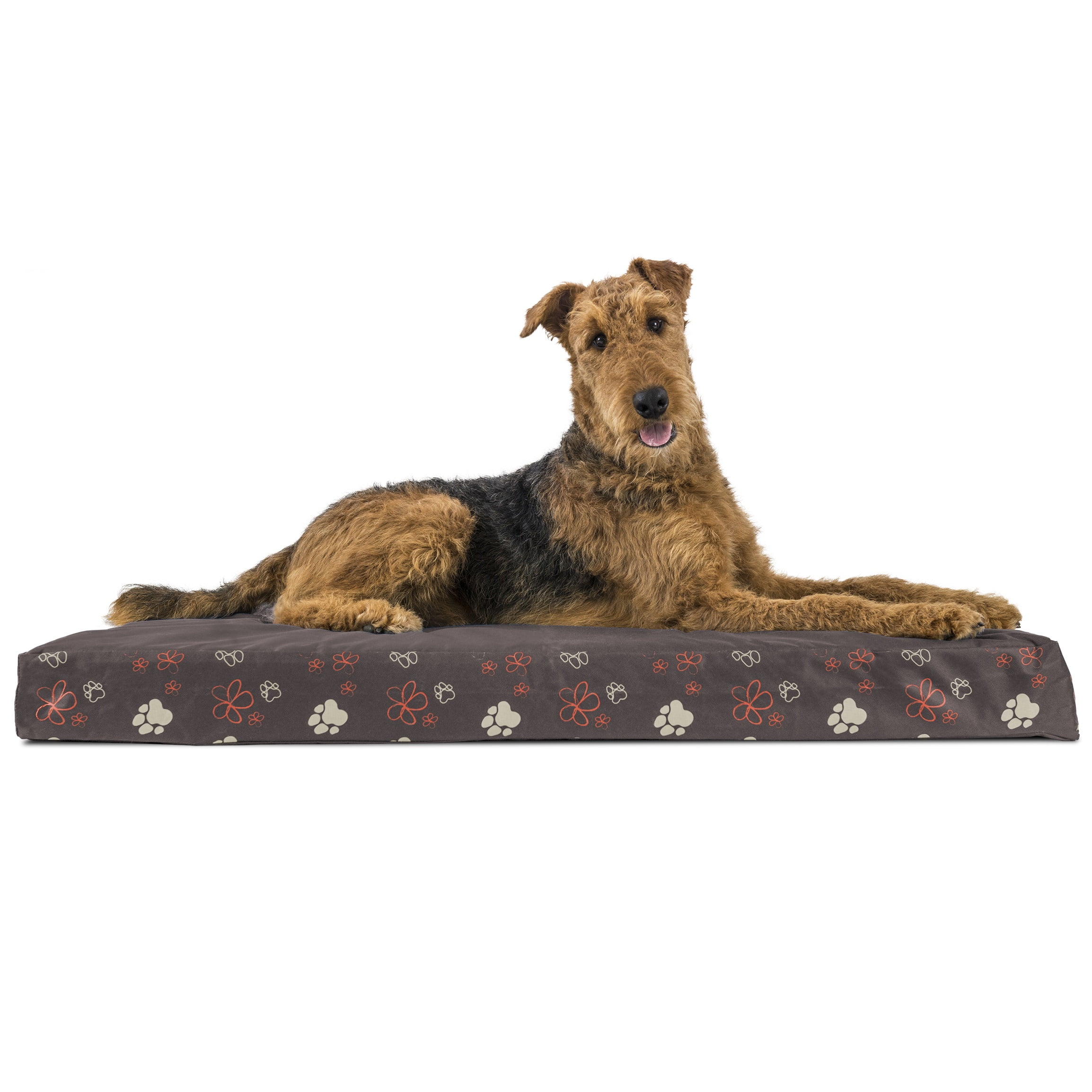 Furhaven Pet Dog Bed Deluxe Orthopedic Polycanvas Indoor Outdoor Garden Pet Bed For Dogs Cats Bark Brown Jumbo Walmart Com Walmart Com