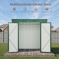 thumbnail image 2 of 8' x 6' Metal Storage Shed, Lockable Waterproof Outdoor Tool Shed with Ventilation, Organizer for Backyard Patio Lawn, Green, 2 of 8