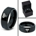 thumbnail image 4 of Tungsten Elephant Animal Polygon Style Art Band Ring 8mm Men Women Comfort Fit Black Beveled Edge Polished, 4 of 4