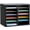 Black, variant on AdirOffice Wooden Adjustable Literature Organizer, 12 Compartment Office Mailbox, Black