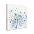 thumbnail image 3 of Delicate Blue Floral Garden Botanical & Floral Graphic Art Gallery Wrapped Canvas Print Wall Art, 3 of 7