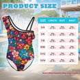 thumbnail image 7 of Uorisanigo Girls Swimsuit One Piece Size 3-4 Single Spaghetti Strap Summer Beach Vacation Swimwear Colorful Floral Bathing Suit, 7 of 7
