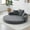 Gray, variant on Queen Size Rustic Sofas, Convertible sofa couch bed,multi-functional,circular bed,adjustable Futon sofa ,No Assembly compressed corduroy floor lounge sofa for Apartment office bedroom living room