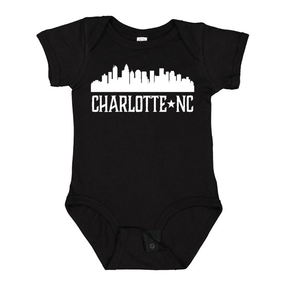 Inktastic Charlotte North Carolina Skyline Nc City Boys or Girls Baby Bodysuit