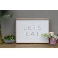 thumbnail image 2 of Parisloft Large Farmhouse Let's Eat Wood Wall Decor Sign, 2 of 6