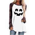 thumbnail image 1 of Blusa suelta informal de manga larga con cuello redondo para mujer, camisas con estampado de Halloween Fridja fjkfkj2392, 1 of 5