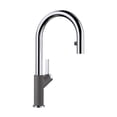 thumbnail image 1 of Urbena Pull-Down Dual-Spray Kitchen Faucet - Chrome/Cinder, 1 of 5