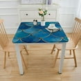 thumbnail image 3 of HAOXIT / Table Cloth for Dining Table Blue Ombre Anti-Wrinkle Tablecloth Kitchen Table Cover for Wedding 60''x60'', 3 of 7