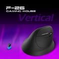 thumbnail image 2 of ZELOTES F-26 Souris Verticale Optique Sans Fil 2.4G 6 Touches Souris Ergonomique 3 Vitesses DPI Réglable Intégrée, 2 of 8