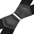 thumbnail image 3 of Buyless Fashion Heavy Duty 2 Pack Suspenders for Men - 48" Adjustable Straps 1 1/2" - X Back with Strong Clips - 5144-2-Black, 3 of 7
