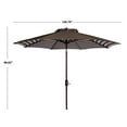 thumbnail image 4 of Safavieh Athens 9' Market Crank Striped Patio Umbrella, Brown/White, 4 of 6