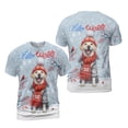 thumbnail image 3 of Hello Winter Labrador Retriever Smiling in Red Scarf Hat Welcome Christmas All Over Print 3D Shirt Unisex Merch Lab Dog Lover Gifts - 00017, 3 of 6