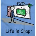thumbnail image 2 of Life is Crap Christmas Out of Toys Plus Size Crewneck Graphic Tee Shirt Brisco Brands 3X, 2 of 5