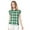Green, variant on MODA NOVA Juniors Point Collar Short Cap Sleeves Plaids Button Down Shirt