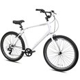 thumbnail image 2 of 27.5" Univega Carisma Step over Comfort Hybrid Adult Bicycle, Fits Rider 6'1" - 6'4", Unisex, White, 2 of 2