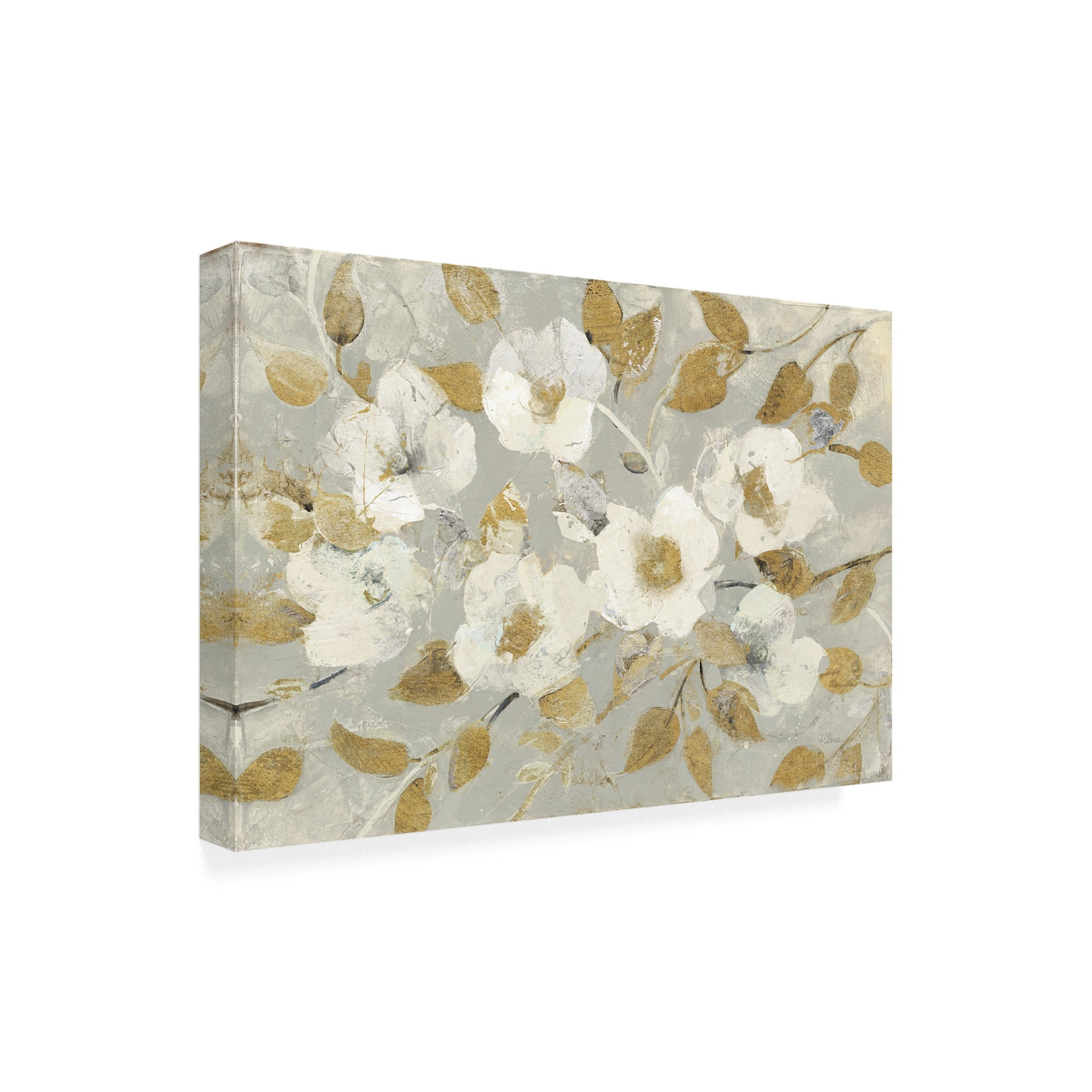 Trademark Fine Art 'Fading Spring Gray And Gold' Canvas Art by Albena Hristova