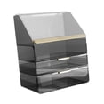 thumbnail image 5 of Organizador de cosméticos a prueba de polvo, caja de almacenamiento de cosméticos para el escritorio del hogar, perfumes Negro, 5 of 5