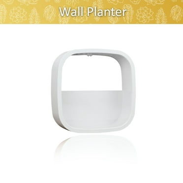 Hanging Decorative Plant Holder - Indoor and Outdoor Wall Planter - White