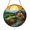 Acrylic 3.5 Inch, variant on Round Fantasy Door Stained Glass Style Window Hanging Suncatcher, Cottagecore Decorative Art Panel, Enchanted Home Accent Ornament Gift