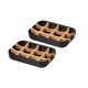 thumbnail image 1 of jaboneras de plástico para baño, viajes, senderismo, camping, baño, jabonera de fibra de bambú, jabonera de drenaje (negro), 1 of 5