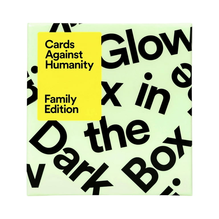 Cards Against Humanity Family Edition Glow in The Dark Box