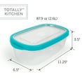 thumbnail image 5 of Totally Kitchen Rectangle Food Containers, Teal, 20 Pcs, 5 of 10