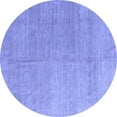 thumbnail image 1 of Ahgly Company Indoor Round Abstract Blue Modern Area Rugs, 6' Round, 1 of 4
