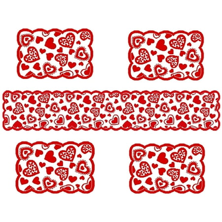 

Christmas Table Runners 48 Inches Hot Sequin Table Love Heart Flower Table Flag Red Buds Home Decoration Long Side Table Cloth Embroide Table Vintage Candy Garland