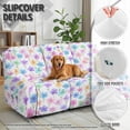 thumbnail image 6 of ZIATUBLES Recliner Sofa Covers 8 PCS Reclining Couch Slipcovers 3 Cushion Stretch Recliner Slipcover Soft Fitted Furniture Protector with Pockets Washable Home Decor Accessories, Flower White, 6 of 9