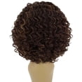thumbnail image 6 of LUXLUXE Idia Curly 13 Inch Long 4X4 Hand-Tied Lace, Brown with Golden Highlights, 6 of 9