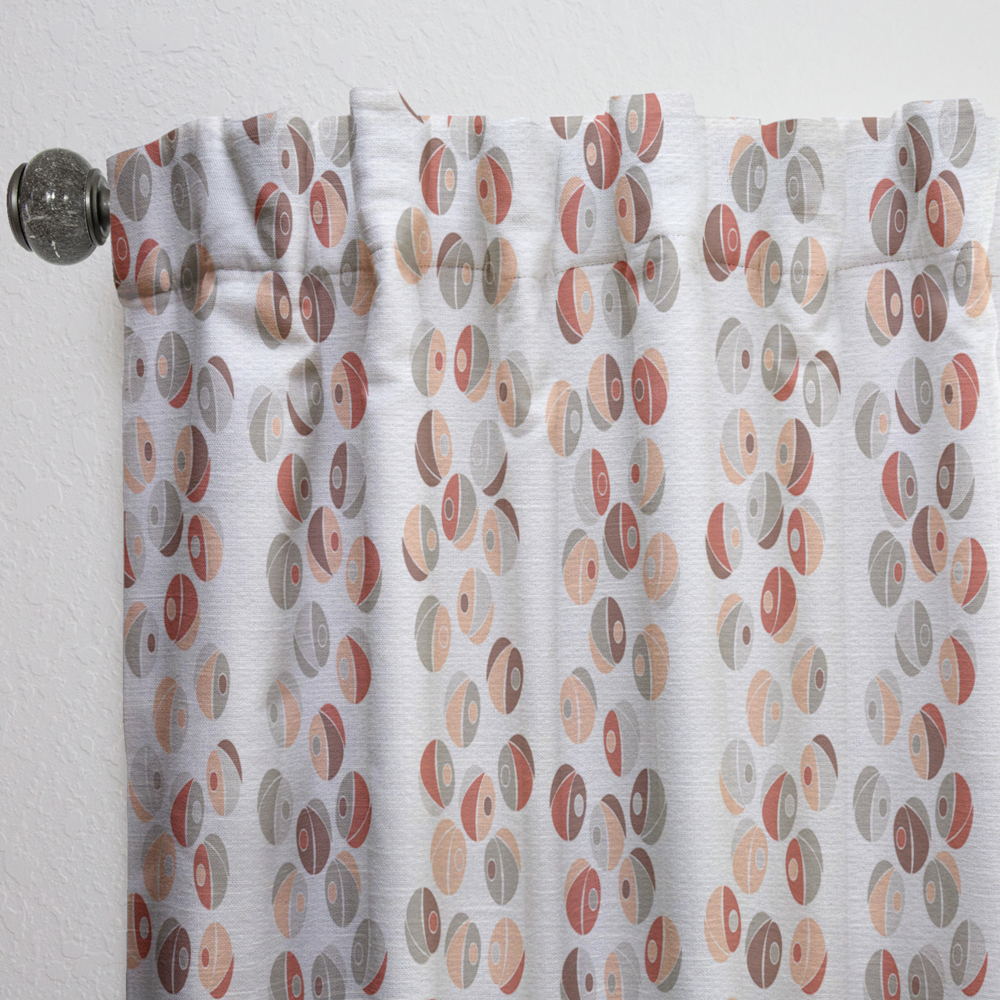 Designart 'Abstract Retro Design XXIII' Mid-Century Modern Curtain Panel