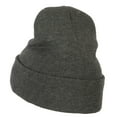 thumbnail image 2 of Hockey Mask Costume Embroidered Long Beanie - Dk Grey OSFM, 2 of 5