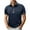 Navy, variant on QIUOMBBP Mens Collared Shirt Short Sleeve Color Block Polos Shirts with Pocket Summer Loose Lightweight Business Casual Tees Navy M