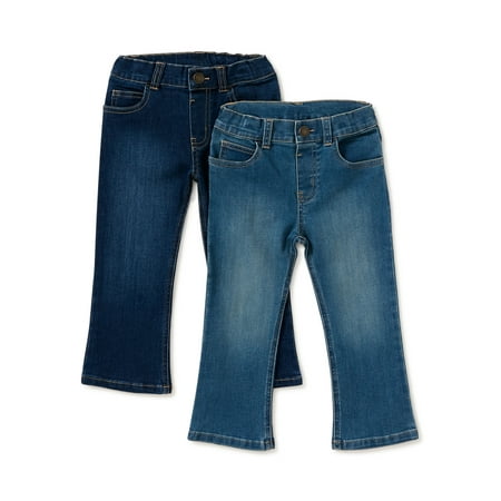 Garanimals Baby and Toddler Boy Bootcut Denim Jeans Multipack, 2-Pack, Sizes 12M-5T