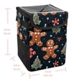 thumbnail image 5 of Gingerbread Man Foldable Car Garbage Can with Lid - Leak-proof Mini Trash Can, Hanging Storage Bag for Auto, 5 of 6