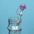 thumbnail image 4 of Deeceymbur Silicone Straw Cover Cap Cup toppers for Straw Halloween Skull Straw Cap Cup Food Grade Silicones Ice Cup 10MM Silicones Straw Sleeve, 4 of 5