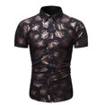 thumbnail image 1 of Ventes de Liquidation Bescita Chemise Homme Décontractée Boutons Col Rabattu Ajustée Imprimé Floral Manches Courtes, 1 of 4