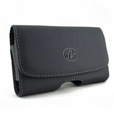 - Black Leather Side Case Compatible With Huawei Magna (H871G) - Kyocera Hydro Vibe Life - LG Volt, Ultimate 2, Transpyre, Spree, Risio, Realm, Power, Optimus Zone 3 L90 L70, F7 F60 F6, Exceed 2