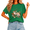 2-green, variant on Cozymy Women T-shirt Casual Celestial Floral Graphic Tee Relaxed Fit Crewneck Top for Summer Daily Outfit Wardrobe Essential